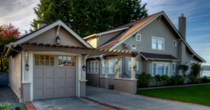 Carriage house with a garage