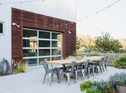 Glass Garage Door giving a Restaurant Style